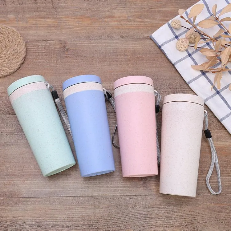 BPA free Eco Friendly Wheat Straw Travel Bottle