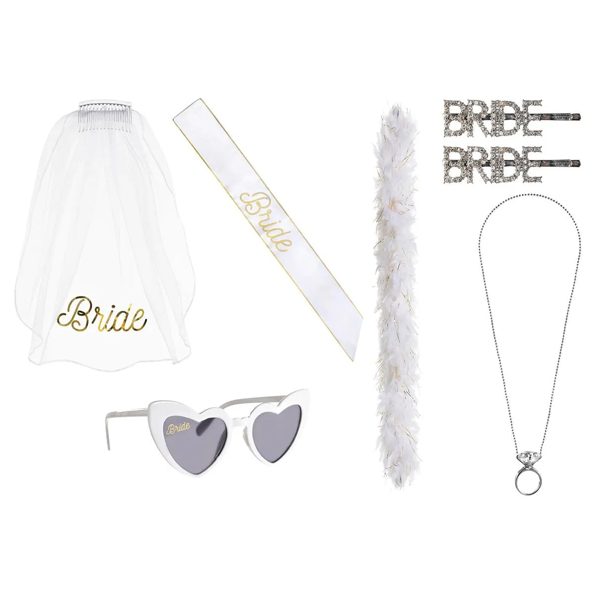 Bridal Shower Wearable Bride Kit, Luxurious Shower Collection