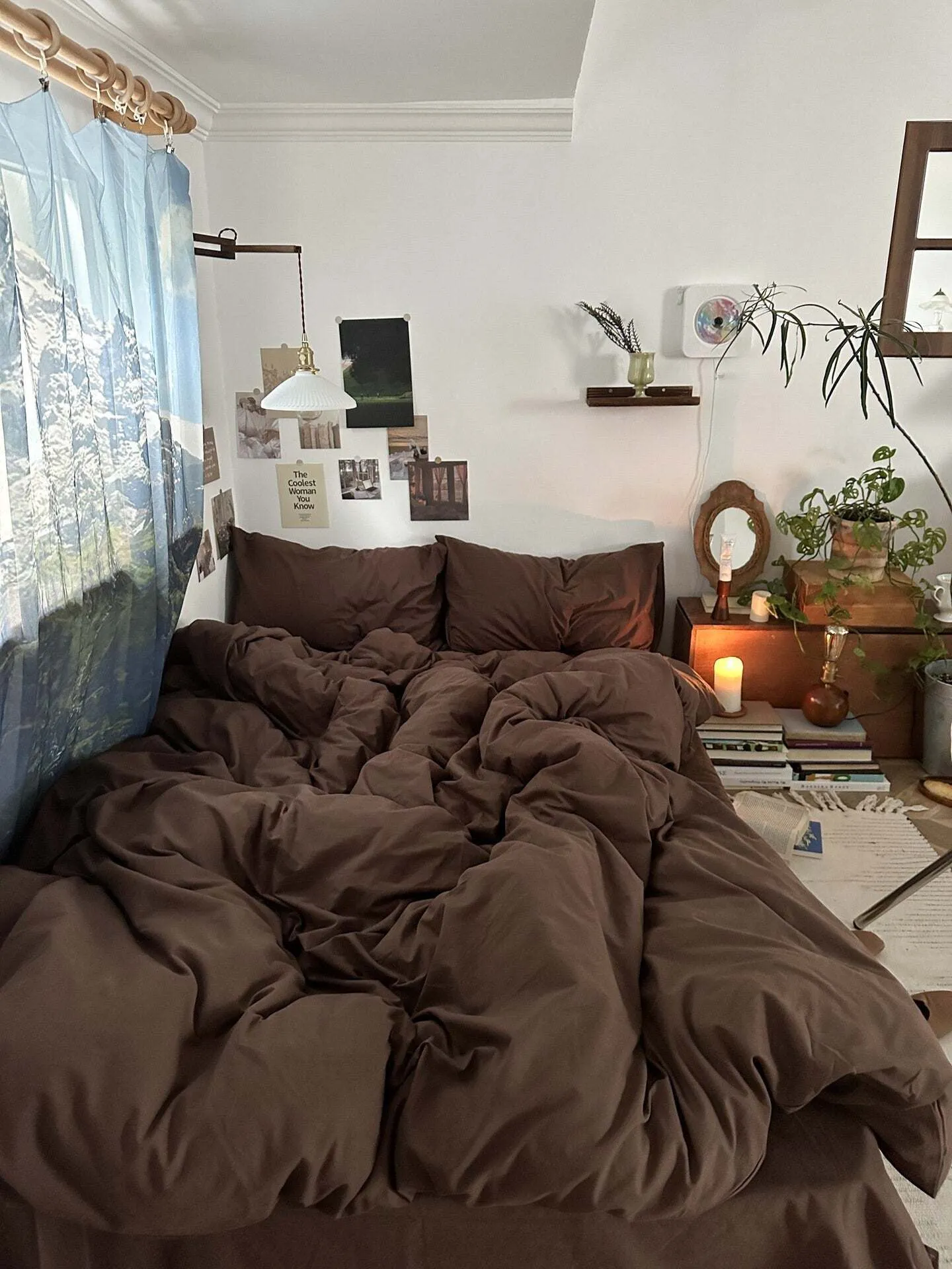 Brown Duvet Set - Earth Tones Cotton for All-Season Comfort