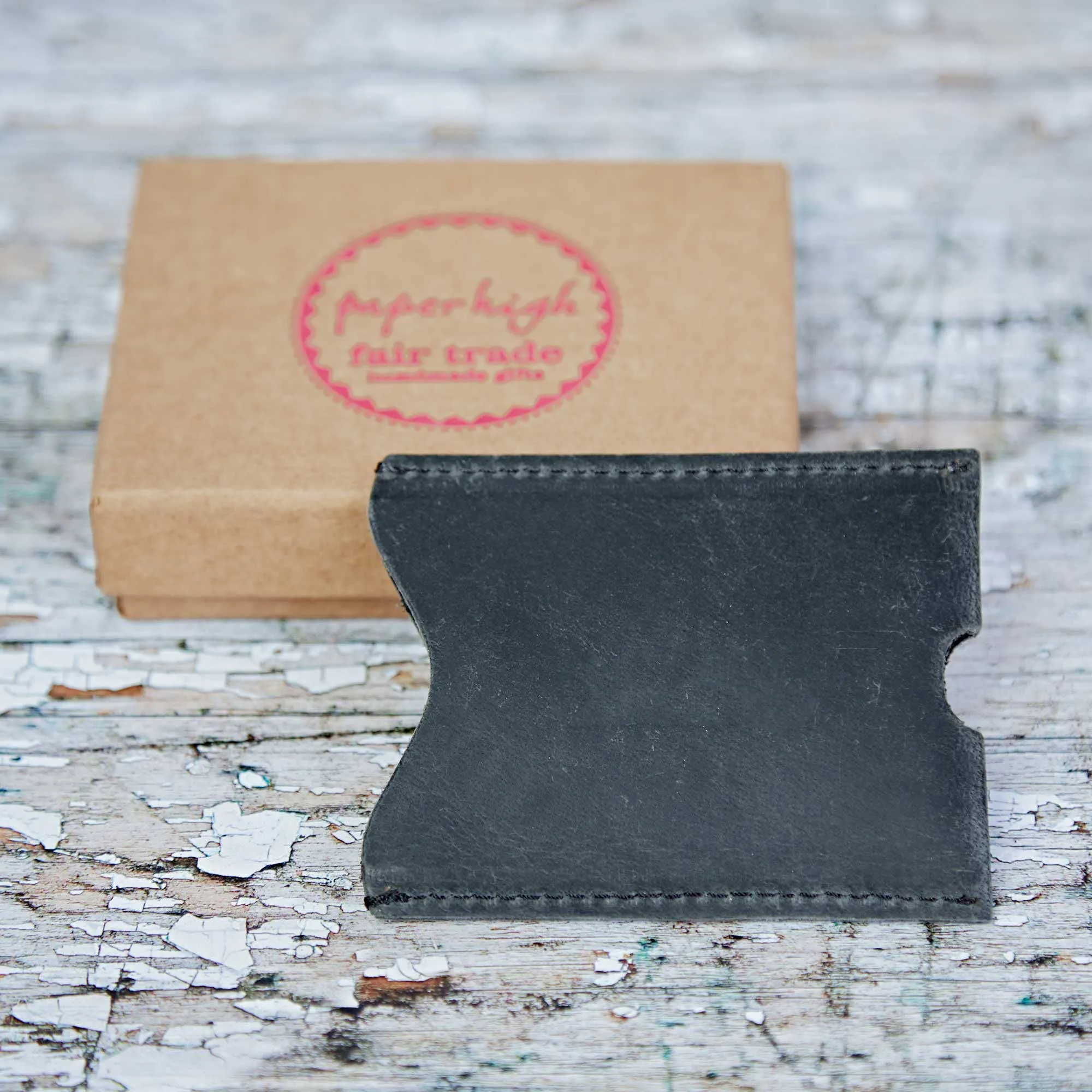 Buffalo Leather Travel Card Holder - Handmade