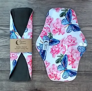 Butterflies Reusable Bamboo Charcoal Sanitary Pad - Regular 25cm