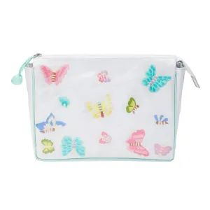 Butterfly Large Makeup Bag Aqua