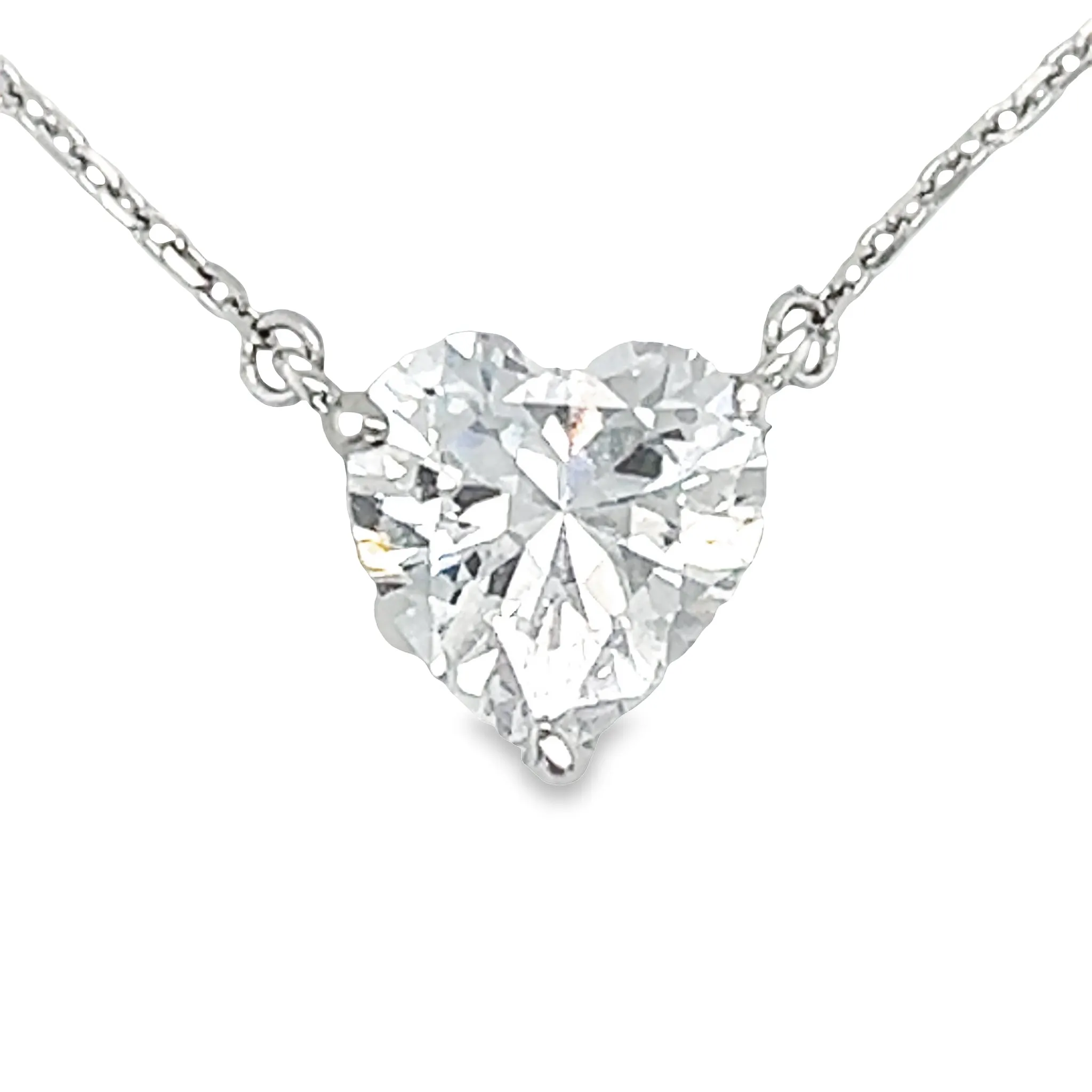 CA264 CZ Heart Stone Necklace