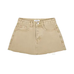 Camel Denim Mini Skirt