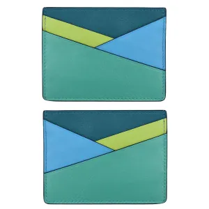 Card Holder Asymmetric Serenity Multi Leather RFID Blocking