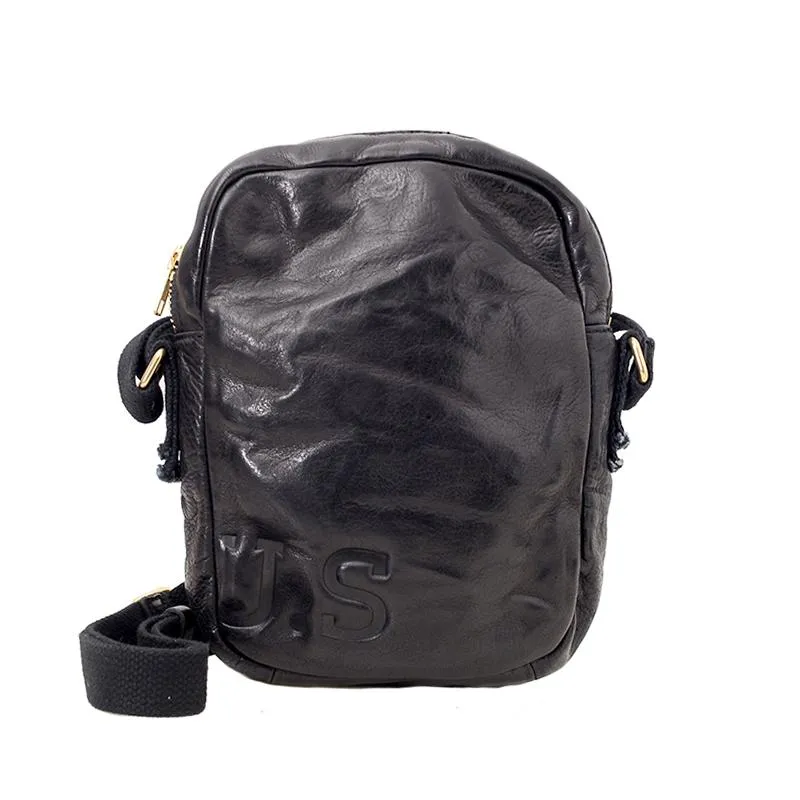 Casual Coffee Leather Men Vertical Side Bag Green Small Messenger Bag Black Courier Bag For Men