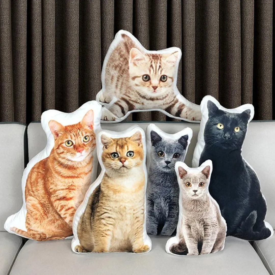 Cat Photo Face Pillow