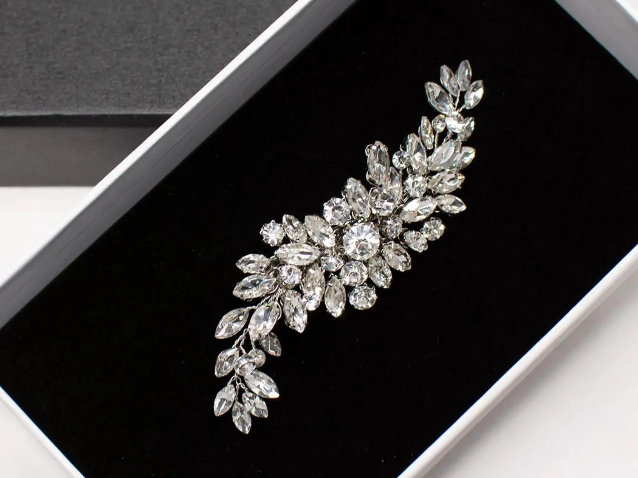 Celine - Luxurious Crystal Embellished Bridal Hair Clip