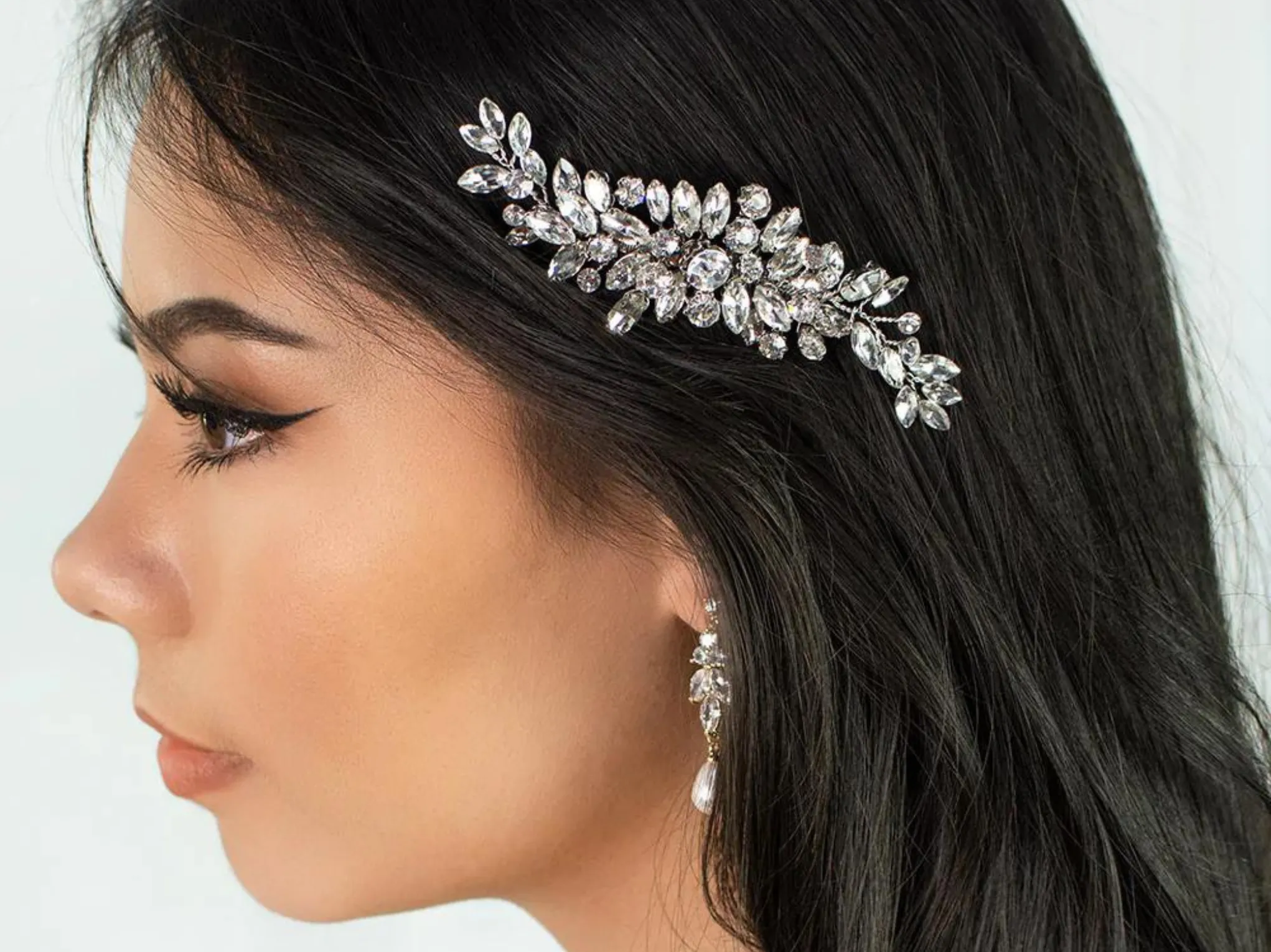 Celine - Luxurious Crystal Embellished Bridal Hair Clip