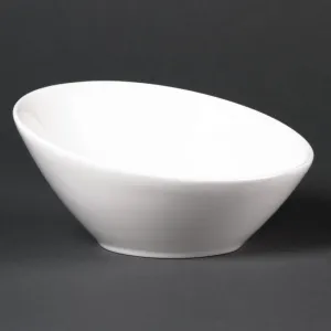 CF383 Lumina Fine China Oval Sloping Bowls 148mm (Pack of 6)