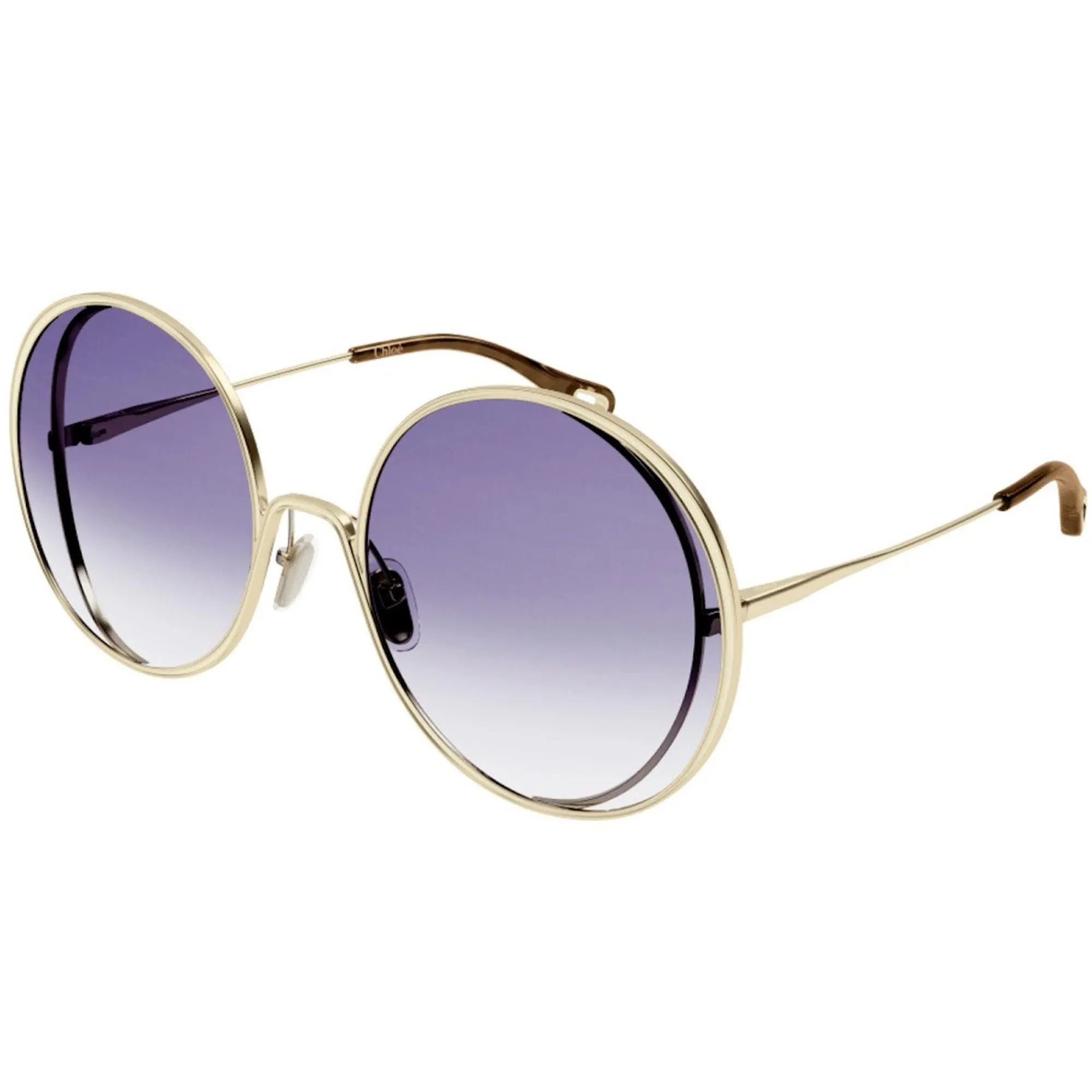 Chloe Women's Sunglasses - Violet Gradient Lens Metal Frame | CH0037SA-30009908005