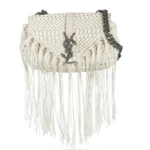 Classic Monogram Crochet Fringed Bag