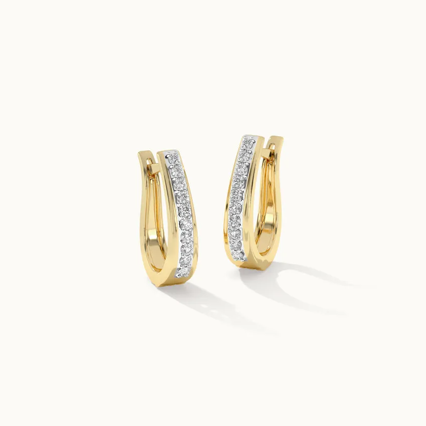 Classic Pear Diamond Hoops