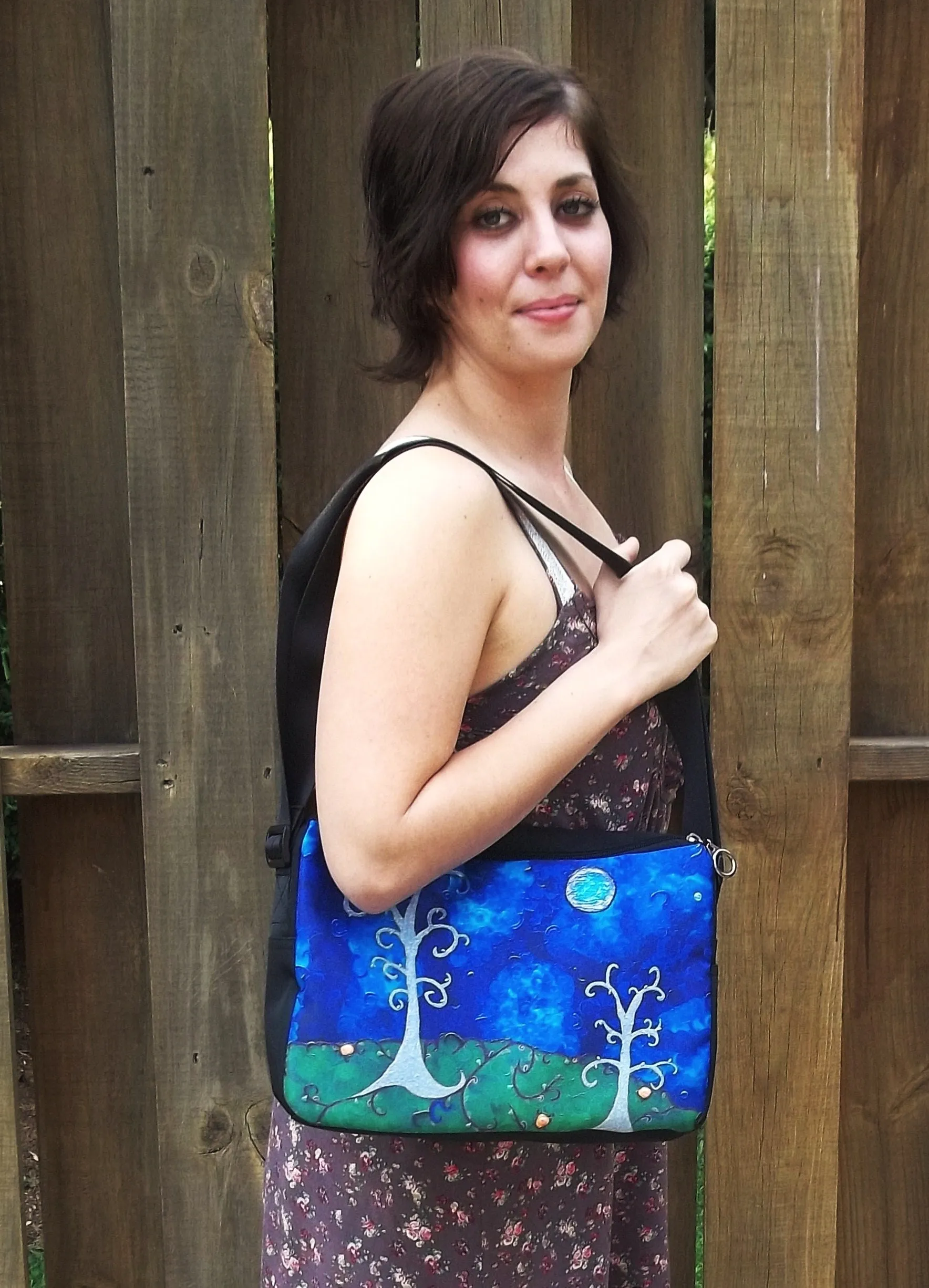 Clouded Leopard Signature Messenger Bag - Secluded Grace