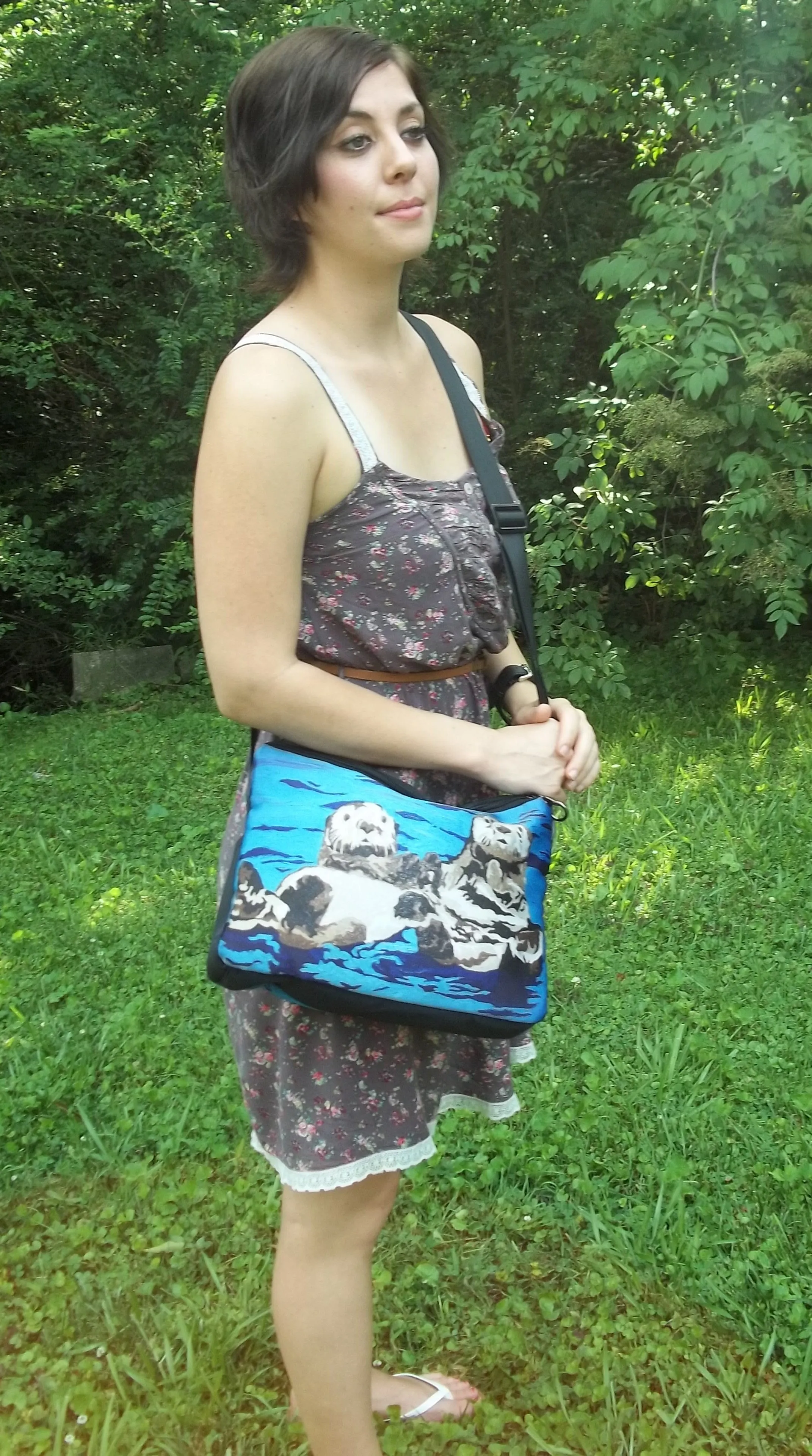 Clouded Leopard Signature Messenger Bag - Secluded Grace