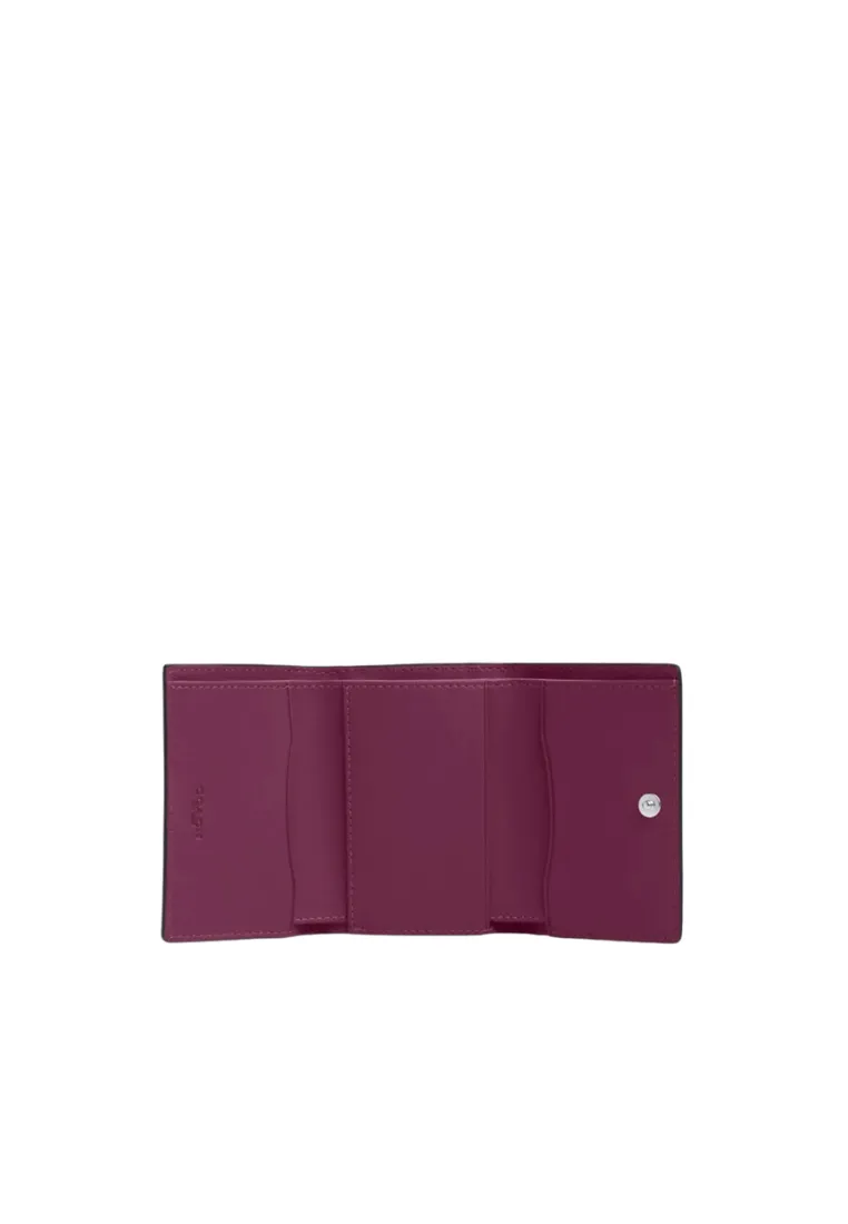 Coach Micro Wallet With Rivets In Deep Berry CM247