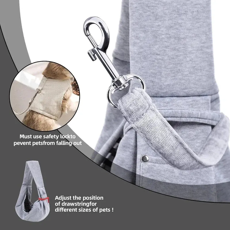 Comfortable Cotton Dog Carrier Sling Bag for Pets