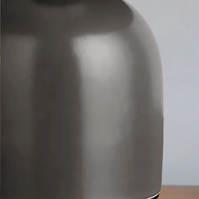 Compact Grey Ceramic Table Lamp