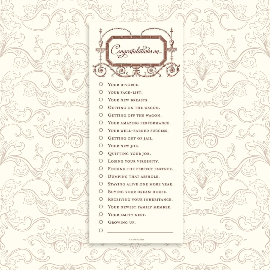 Congratulations Checklist Long Pad