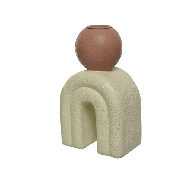 Contemporary shaped dinner candle holder