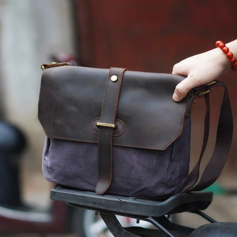 Crossbody Canvas Messenger Bag for Man