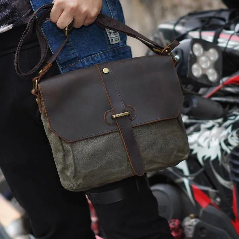 Crossbody Canvas Messenger Bag for Man