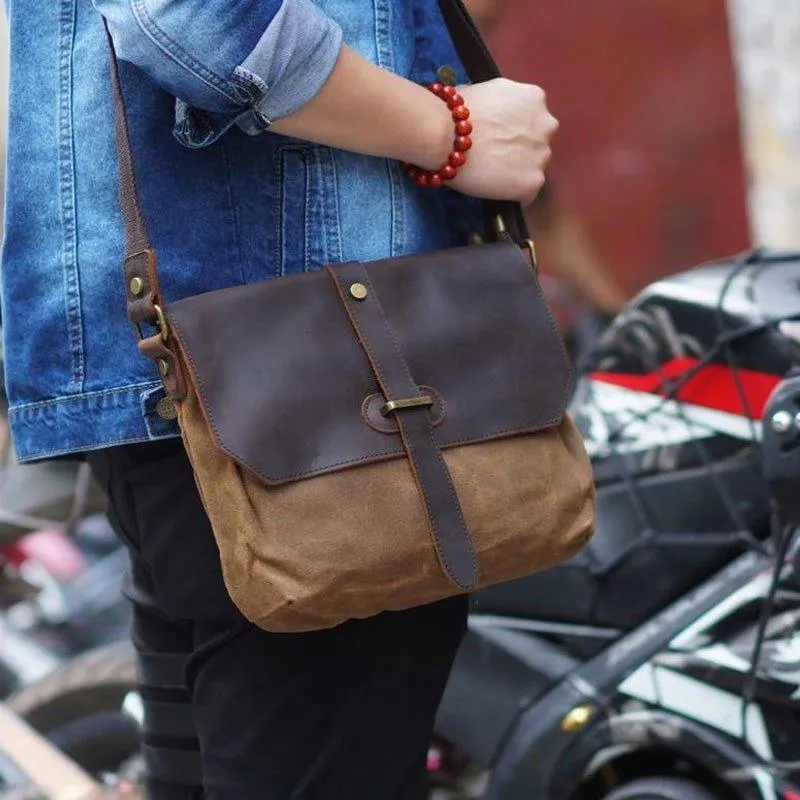 Crossbody Canvas Messenger Bag for Man