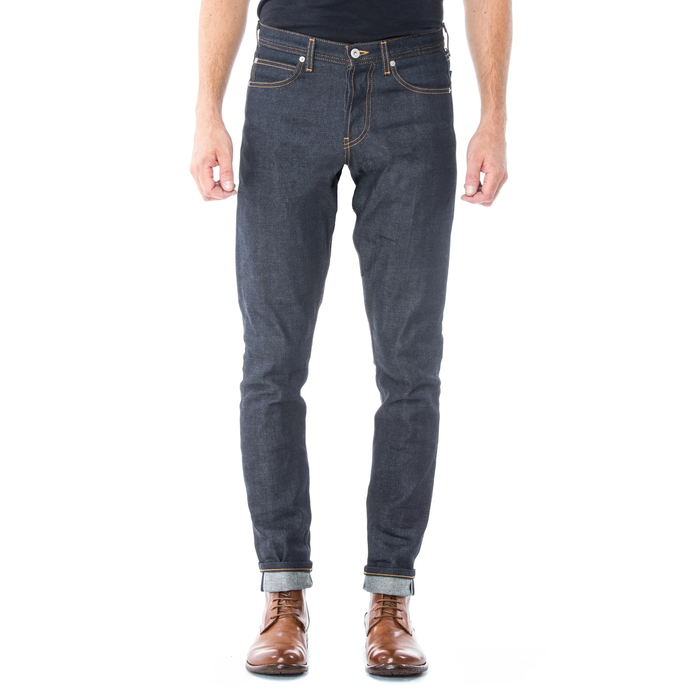 Dark Indigo Hard Taper 12.5 oz Denim Jeans