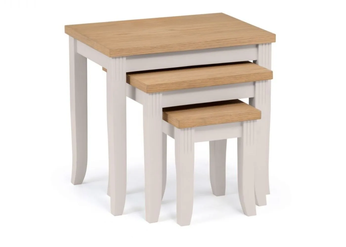 Davenport Oak/Elephant Grey Nest of Tables by Julian Bowen