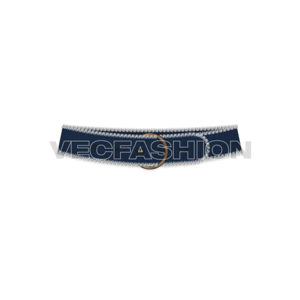 Denim Belt with Frayed Edges