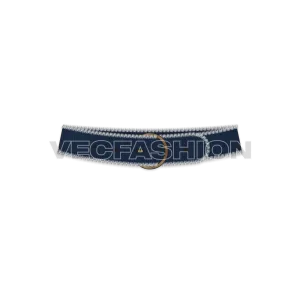 Denim Belt with Frayed Edges