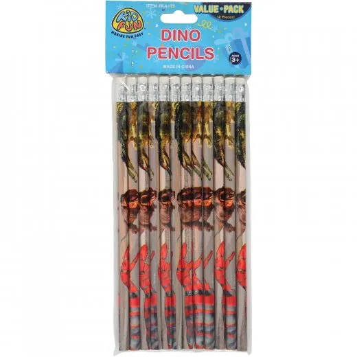 Designer Dinosaur Pencils (One Dozen)