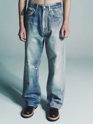 Digital Denim Print Third Cut