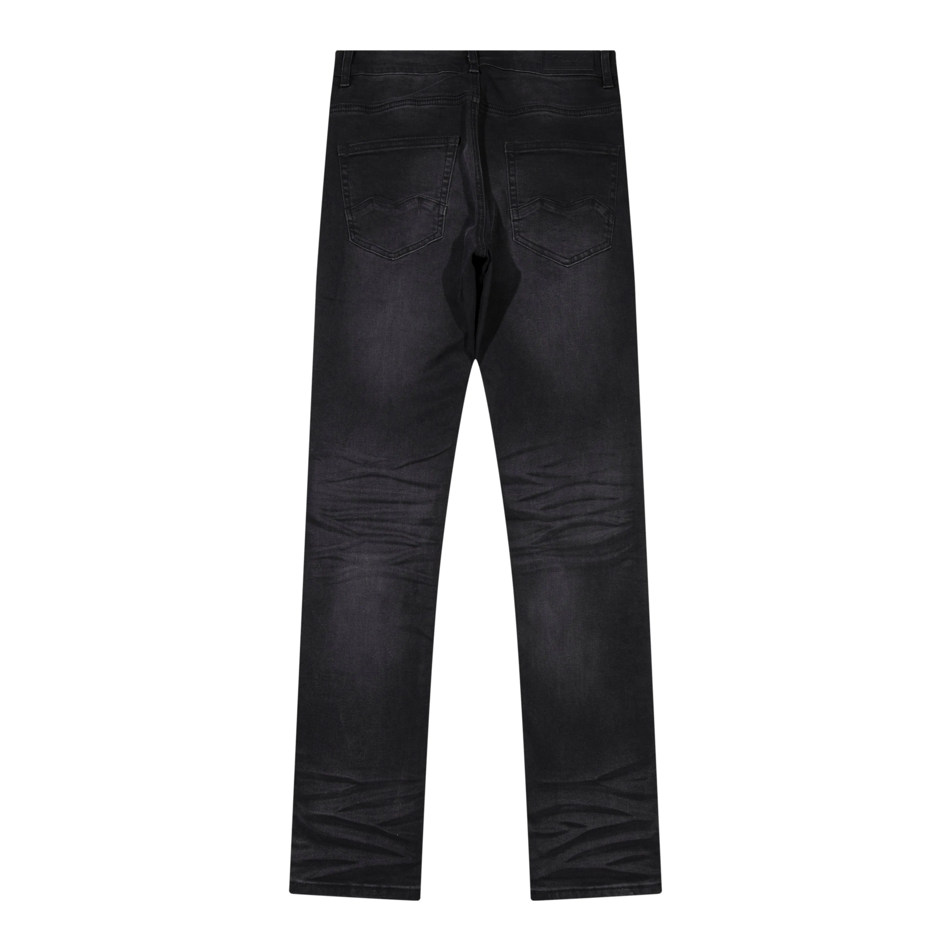 Distressed Faded Black Denim