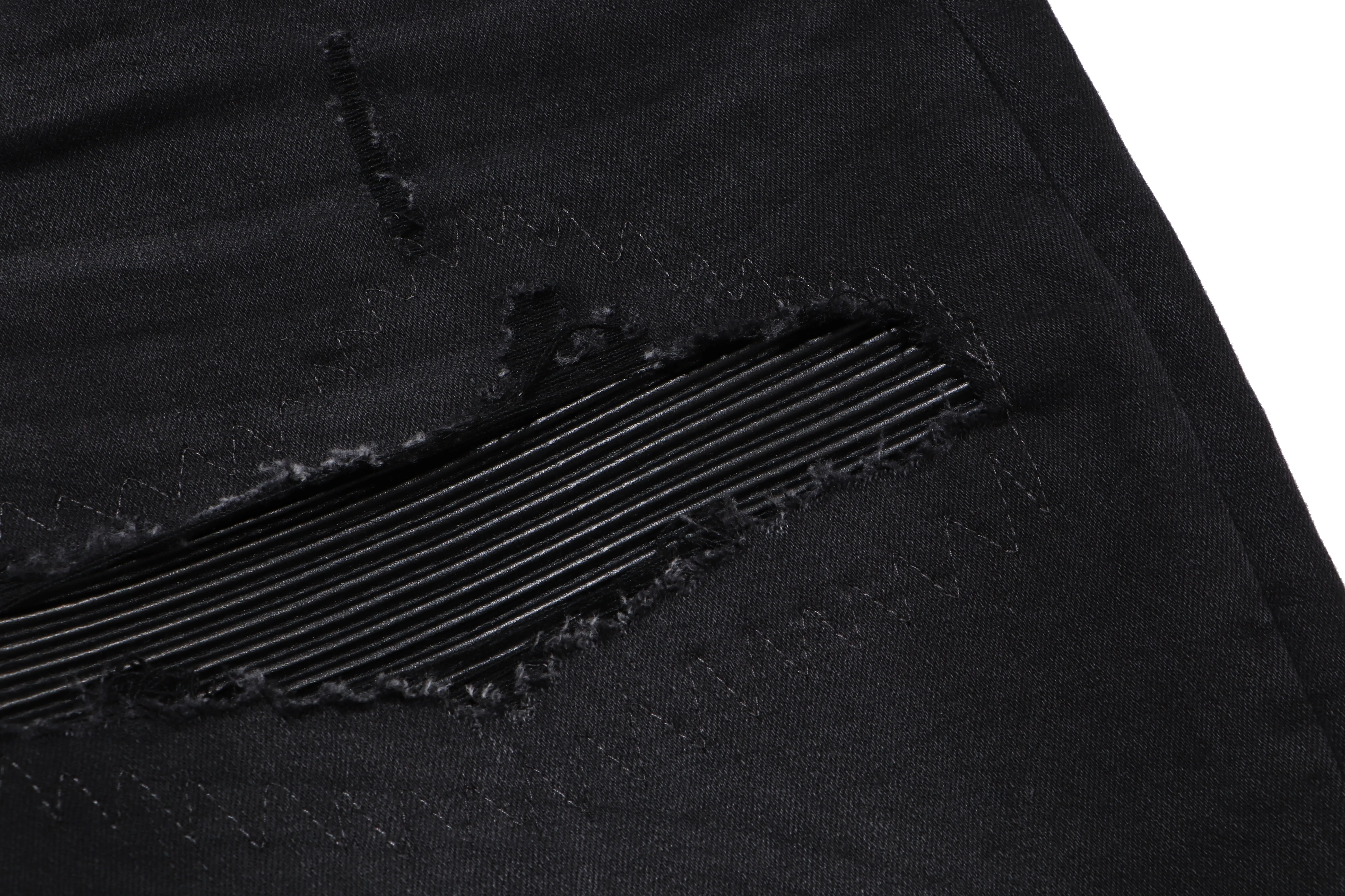 Distressed Faded Black Denim