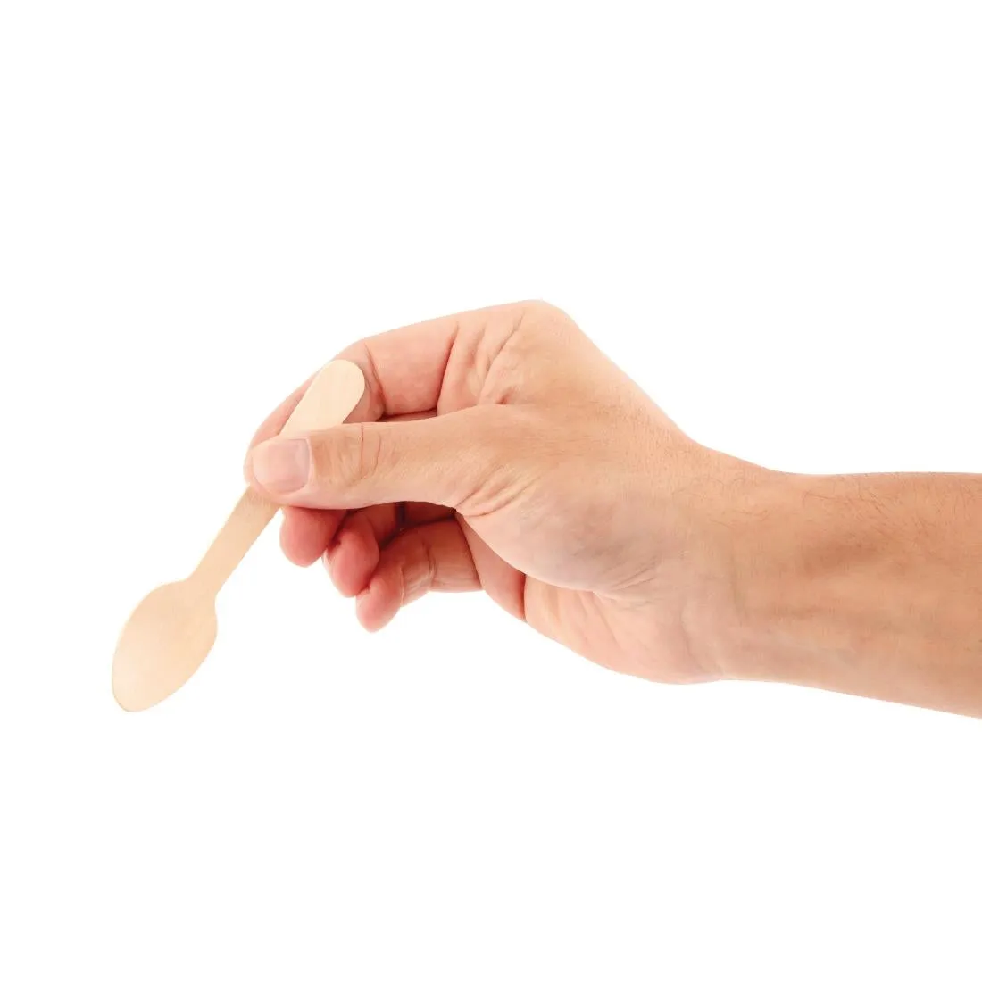 DK398 Fiesta Green Biodegradable Wooden Teaspoons (Pack of 100)