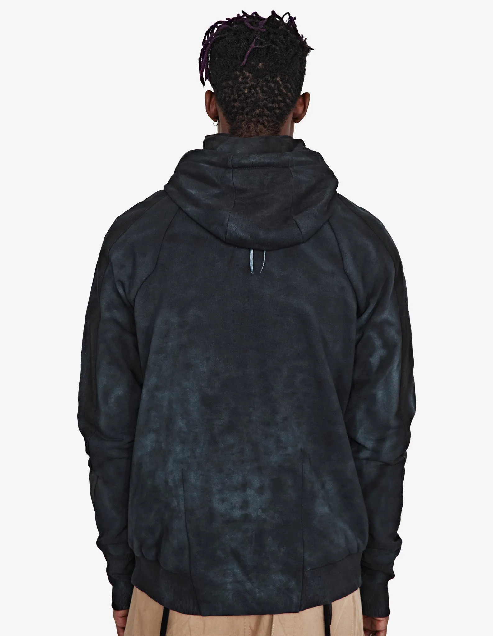 Double-hooded Denim Sweatshirt