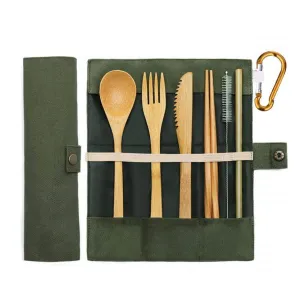 eco-friendly 6 Pieces Bamboo Cutlery Set