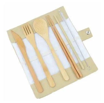 eco-friendly 6 Pieces Bamboo Cutlery Set