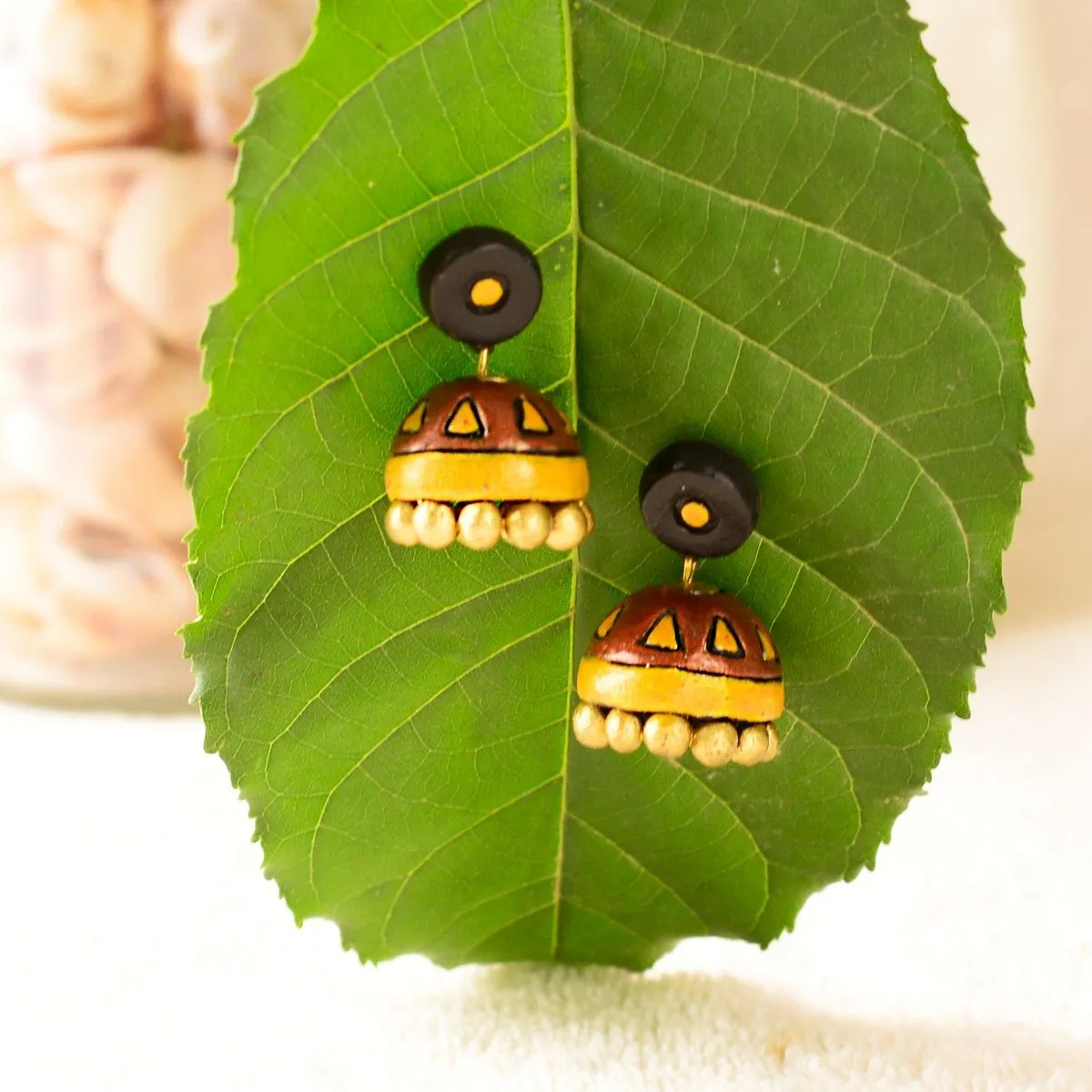 Eco-Friendly Cooper Shade Terracotta Jhumka