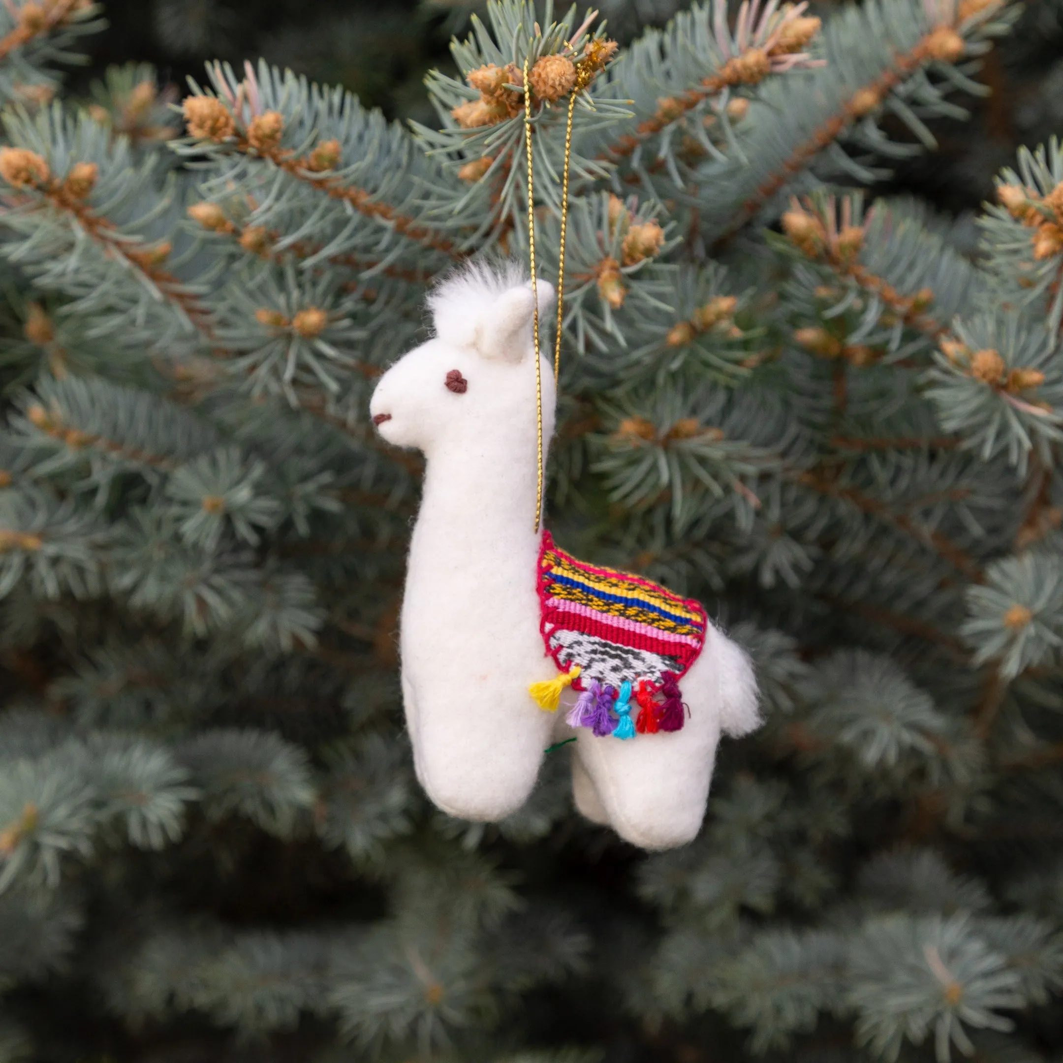 Eco-Friendly Felt Llama Ornament