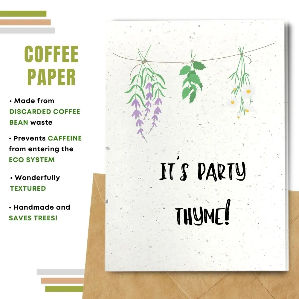 Eco Friendly Greeting Card, Party Thyme