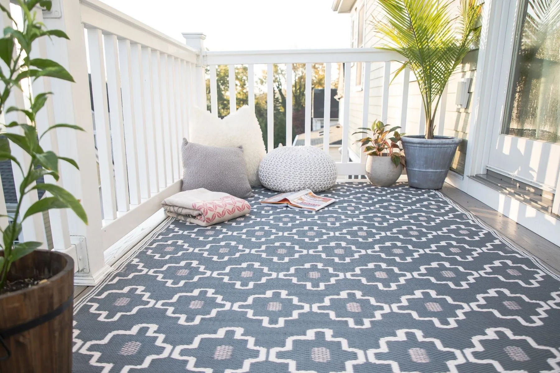 Eco Friendly Outdoor Rug - Copenhagen Grey