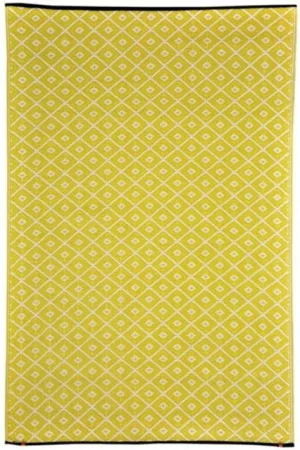 Eco Friendly Outdoor Rug - Diamond - Lemon