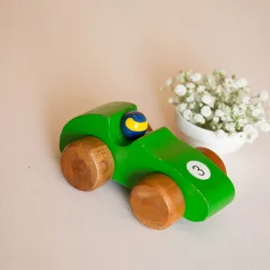 Eco-Friendly Wooden Race Car (Green)
