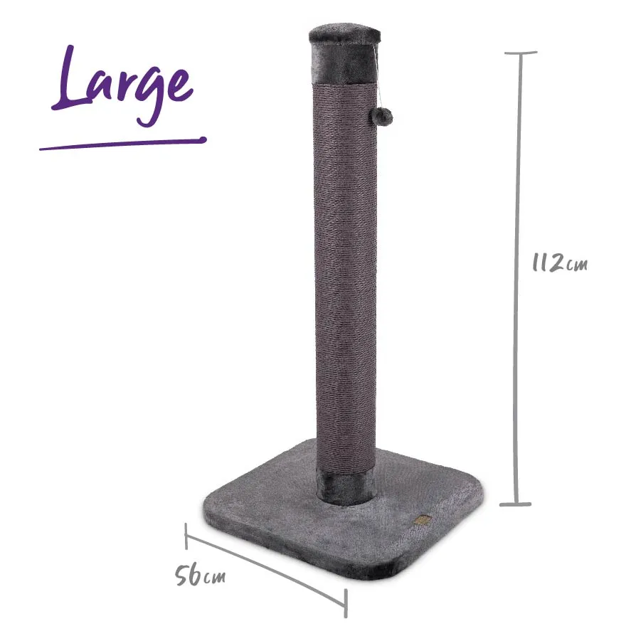 Eco Kitty Scratch Post in Charcoal - Large