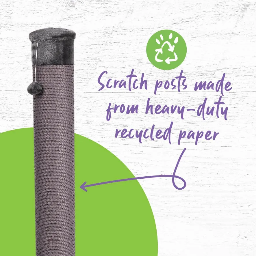 Eco Kitty Scratch Post in Charcoal - Large
