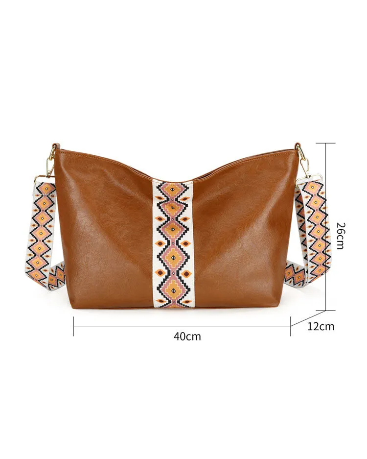 elveswallet Bohemian woven strap crossbody messenger bag