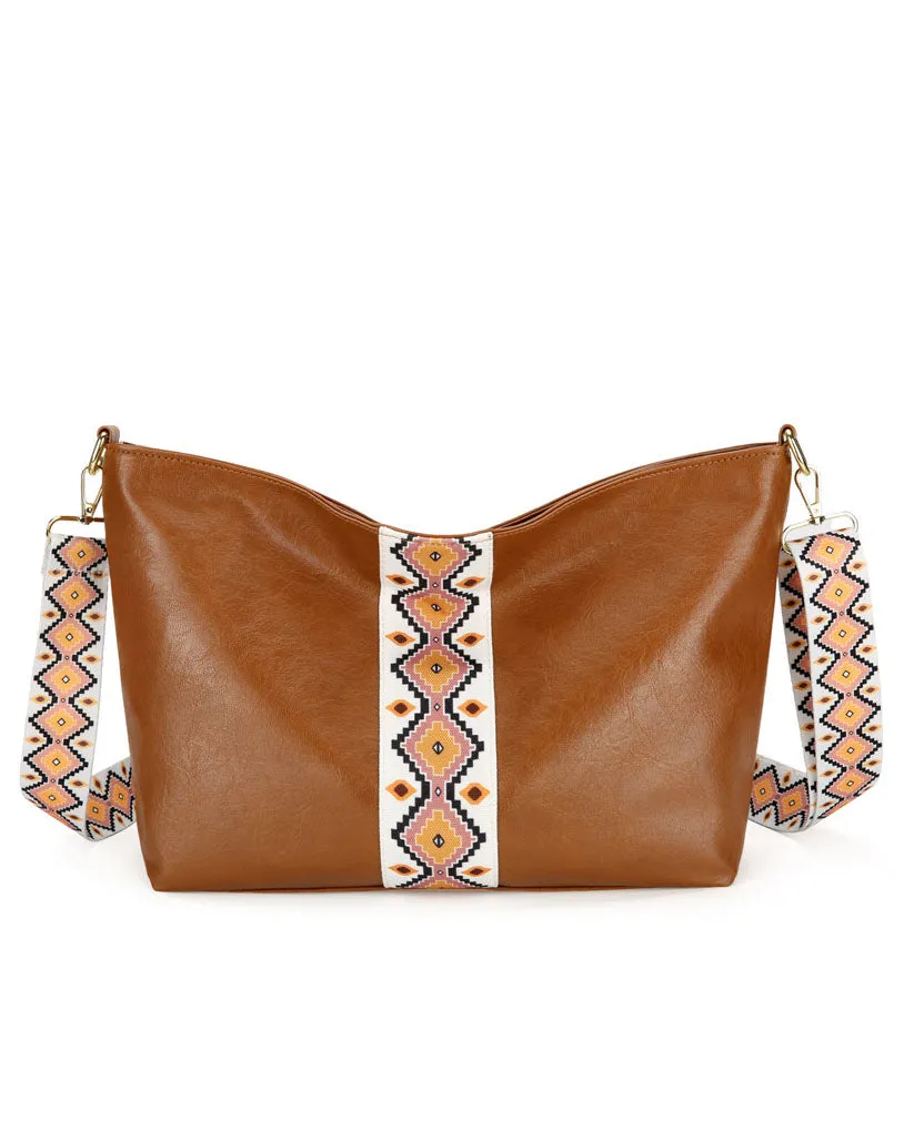 elveswallet Bohemian woven strap crossbody messenger bag