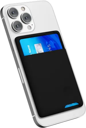 Entronix Silicone Card Holder for Apple/Samsung/All Phones, Sticky Wallet Pocket Back Cover,